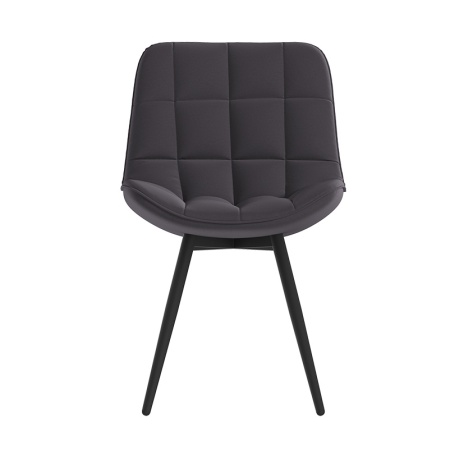Комплект стульев Бруно (2 шт), черный велюр графит