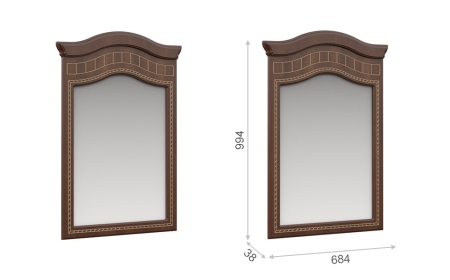Спальный Гарнитур Диана Орех Экко/Патина Золото