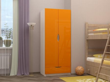 Шкаф 2-х Створчатый с Ящиком для Хранения Ириска-3 МДФ (Ш-800 х В-2000 х Г-496 мм)/Разные Цвета