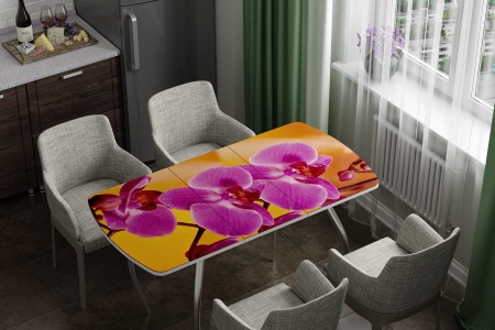 Стол Обеденный Раздвижной Бочонок Фотопечать (Ш-1100/1400 х Г-700 х В-760 мм)/Разные Цвета