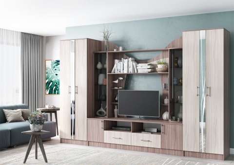 Гостиная Гамбург-15 (Ш-3400 х В-2200 х Г-540 мм)/Разные Цвета